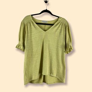 89th + Madison Yellow Textured Top - M